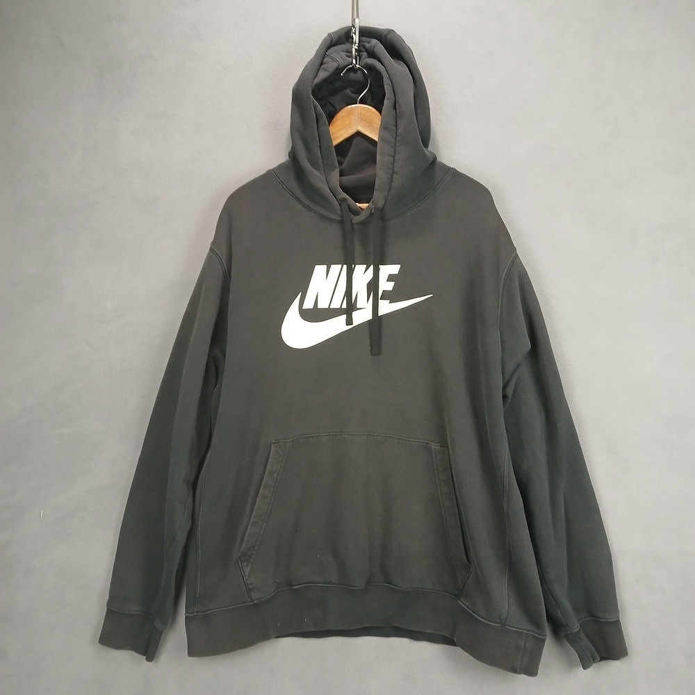 Nike Sportswear Club Fleece Hoodie Mens 2XL Black Performance Standard Fit